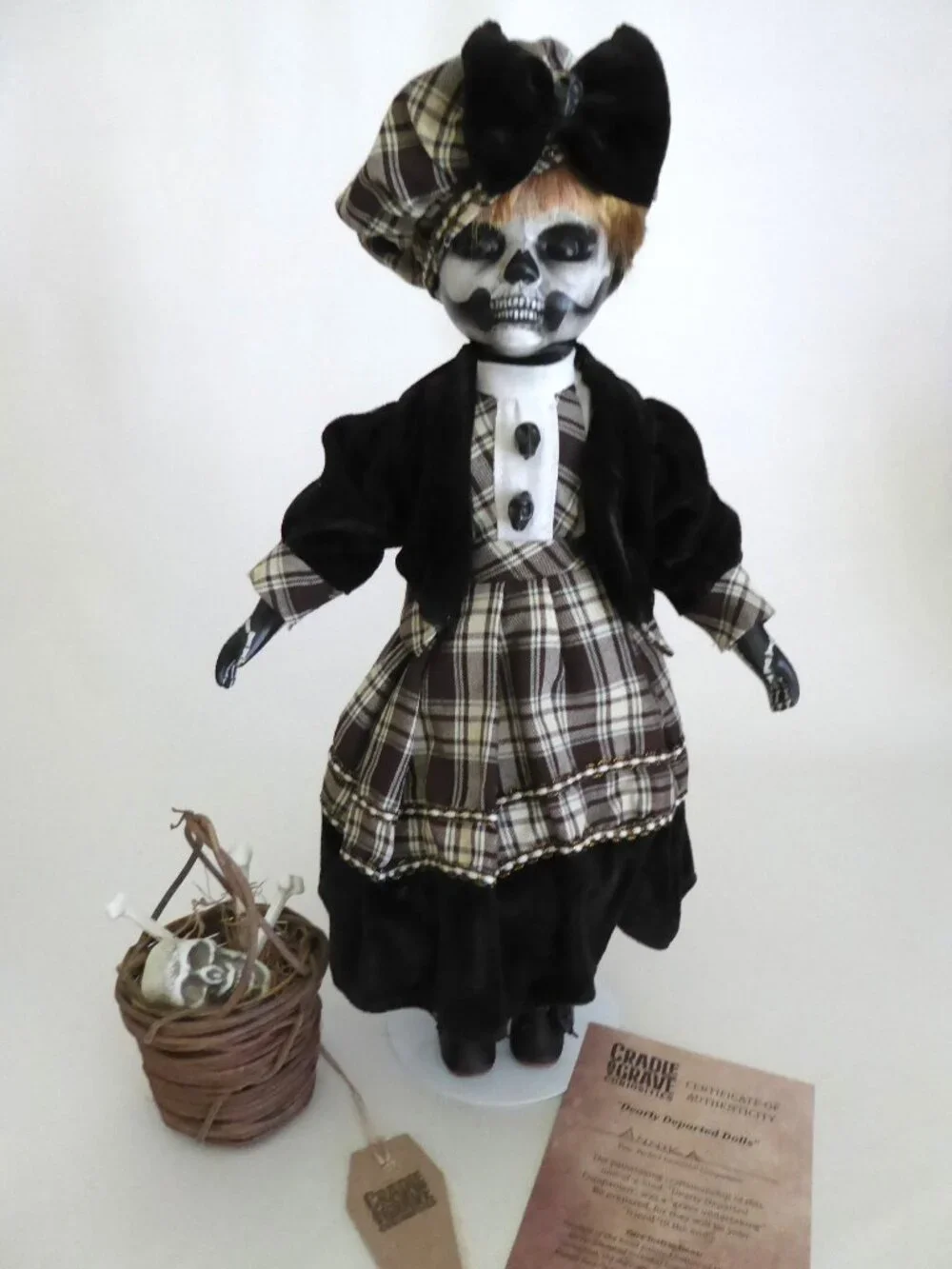 OOAK 16” SKELETON HORROR UNDEAD PORCELAIN DOLL PROP ODDITY